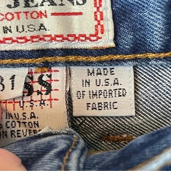 Vintage Guess Jeans Shorts Size 31 USA Cut Off Raw Hem 100% Cotton Spell Out VTG - Picture 3 of 8